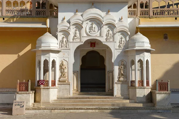 Interiores, Hawa Mahal, Palácio dos Ventos, Jaipur, Rajastão — Fotografia de Stock