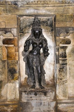 Airavatesvara Tapınağı, Darasuram, Kumbakonam, Tamil Nadu, Hindistan yakın iç duvara oyulmuş Idol