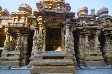 Kailasanathar Tapınağı, Kanchipuram, Tamil Nadu, Hindistan dış görünüş. 