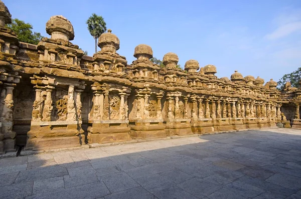 Vista exterior del templo de Kailasanathar, Kanchipuram, Tamil Nadu, India . — Foto de Stock