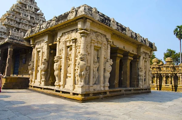 O templo kanchi Kailasanathar, Kanchipuram, Tamil Nadu, Índia . — Fotografia de Stock