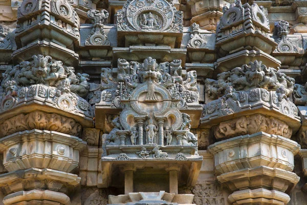 Kashivishvanatha Temple, Lakundi, Karnataka State, Indien. Inskrifter och motiv — Stockfoto
