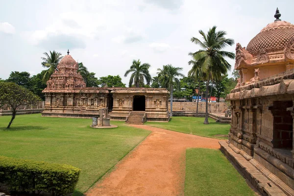 Brihannayaki 女神安曼寺, Brihadisvara 寺建筑群, Gangaikondacholapuram, 泰米尔纳德邦 — 图库照片