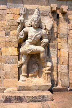 Dwarapala mukhamandapa, Brihadisvara Tapınağı, Gangaikondacholapuram, Tamil Nadu, Hindistan girişinde sol tarafındaki