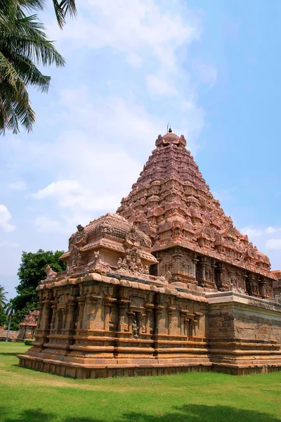 Ganesha przybytku i świątyni Brihadisvara, Gangaikondacholapuram, Tamil Nadu, Indie. South West view — Zdjęcie stockowe