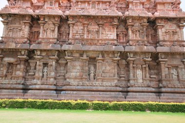Batı duvarındaki niş Brihadisvara Tapınağı, Gangaikondacholapuram, Tamil Nadu, Hindistan
