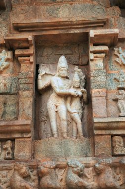 Shiva Devi, Batı duvarı, Brihadisvara Tapınağı, niş yakaladığı Gangadhara olarak Gangaikondacholapuram, Tamil Nadu