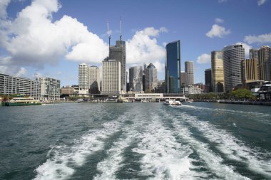Liman köprüsünün altındaki dairesel iskele cücesi, Sydney, Nsw, Avustralya