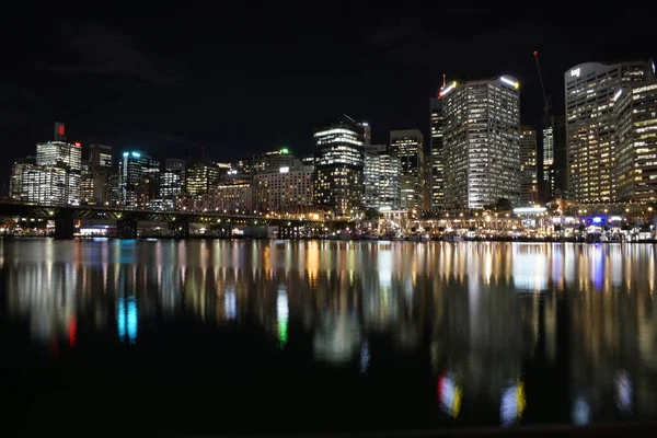 Nightscape, Darling Harbour, Sydney, NSW, Australie — Photo