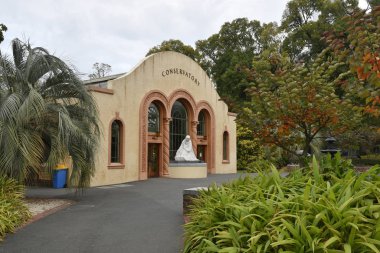 Fitzroy Gardens, Melbourne, Avustralya 'daki konservatuar.