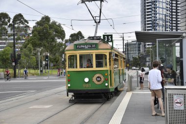 Melbourne, Avustralya, Nisan 2019, City Circle Tram Route 35