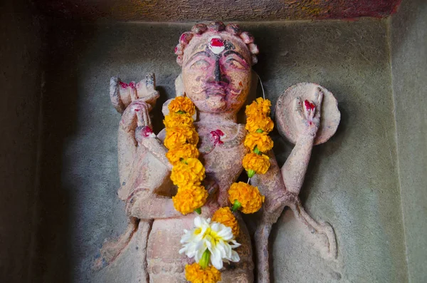 Idol van de Kala Bhairava, in de Vitthal Rukhmini Tempel, Palashi, Parner, Maharashtra, India — Stockfoto
