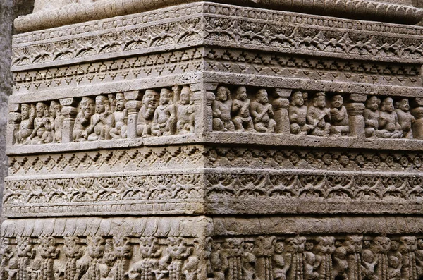 Beautifully carved idols, Kailas Mandir, Cave No. 16, Ellora Caves, Aurangabad, Maharashtra