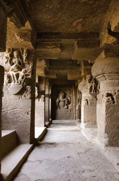 Beautifully carved idols, Cave No. 17, Ellora Caves, Aurangabad, Maharashtra, India