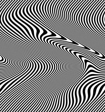 Dalgalı doku, kıvrımlı çizgiler. Bozuk soyut monokrom desenli asimetrik. Hatları olan kusursuz kumaş deseni. Soyut model. Dalga tasarımı. Soyut Çizgiler dalga doğa eko arkaplanı.