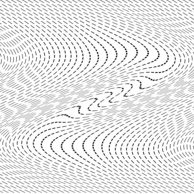 Dalgalı doku, kıvrımlı çizgiler. Bozuk soyut monokrom desenli asimetrik. Hatları olan kusursuz kumaş deseni. Soyut model. Dalga tasarımı. Soyut Çizgiler dalga doğa eko arkaplanı.