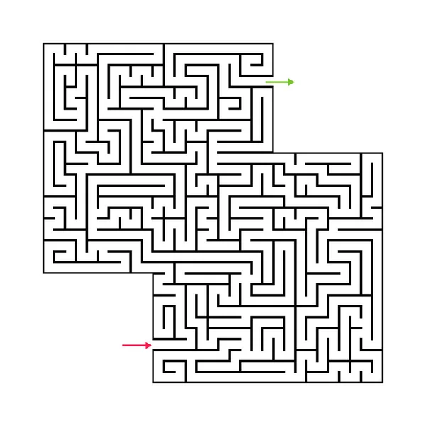 Abstract Maze Labyrinth Entry Exit Vector Labyrinth Eps — Stock Vector