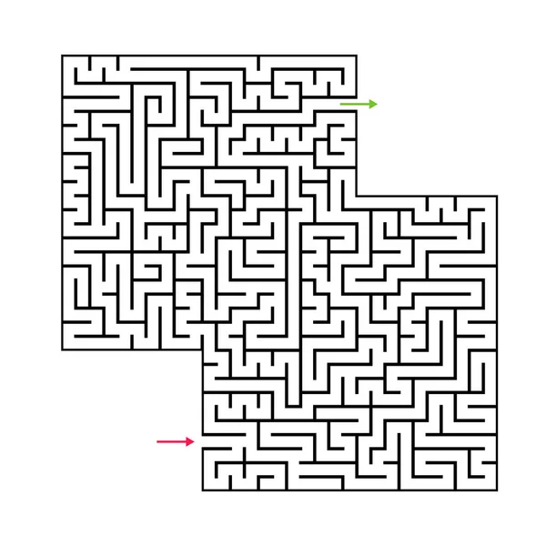 入り口と出口に抽象的な迷路迷路 ベクトル迷宮 Eps — ストックベクタ