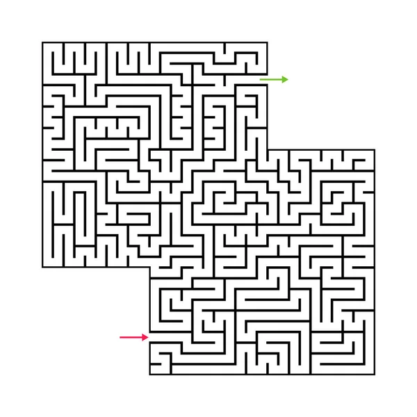 Abstract Maze Labyrinth Entry Exit Vector Labyrinth Eps — Stock Vector