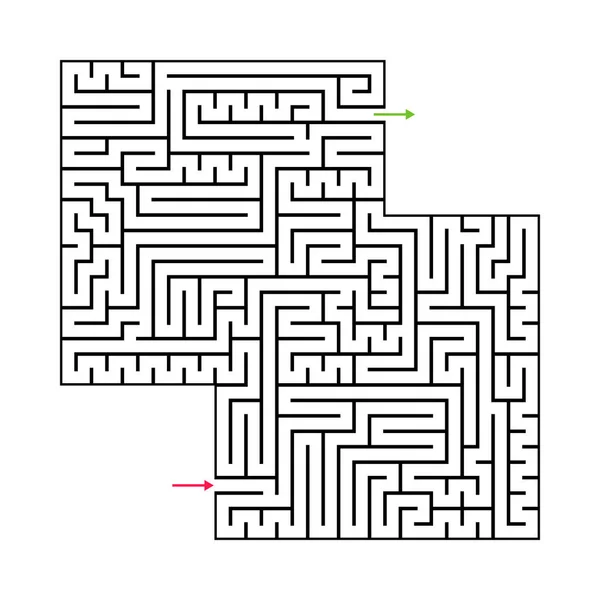 Abstrakt Labyrint Labyrint Med Indgang Udgang Vektorlabyrint Eps – Stock-vektor