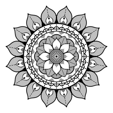 Etnik Mandala Süslemesi. Arapça, Pakistan, Fas, Türkçe, Hindistan, İspanya motifleri