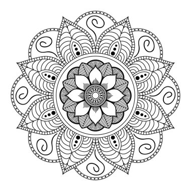 Etnik Mandala Süslemesi. Arapça, Pakistan, Fas, Türkçe, Hindistan, İspanya motifleri