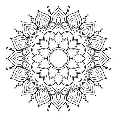 Etnik Mandala Süslemesi. Arapça, Pakistan, Fas, Türkçe, Hindistan, İspanya motifleri