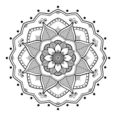 Etnik Mandala Süslemesi. Arapça, Pakistan, Fas, Türkçe, Hindistan, İspanya motifleri