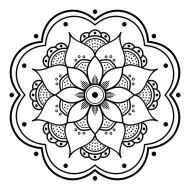 Etnik Mandala Süslemesi. Arapça, Pakistan, Fas, Türkçe, Hindistan, İspanya motifleri