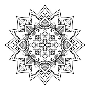 Etnik Mandala Süslemesi. Arapça, Pakistan, Fas, Türkçe, Hindistan, İspanya motifleri