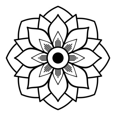 Etnik Mandala Süslemesi. Arapça, Pakistan, Fas, Türkçe, Hindistan, İspanya motifleri