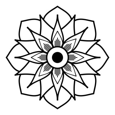 Etnik Mandala Süslemesi. Arapça, Pakistan, Fas, Türkçe, Hindistan, İspanya motifleri