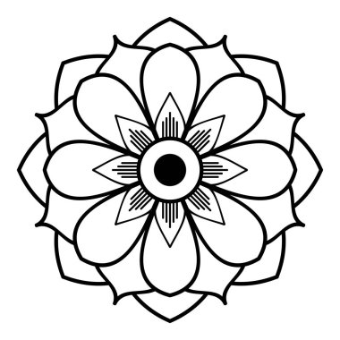 Etnik Mandala Süslemesi. Arapça, Pakistan, Fas, Türkçe, Hindistan, İspanya motifleri