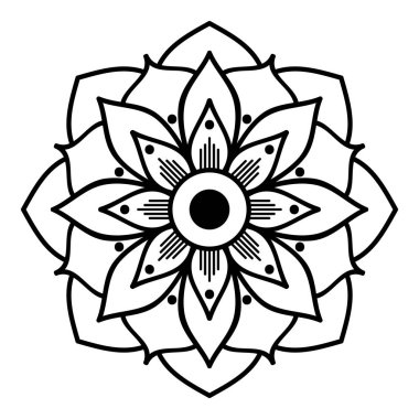 Etnik Mandala Süslemesi. Arapça, Pakistan, Fas, Türkçe, Hindistan, İspanya motifleri