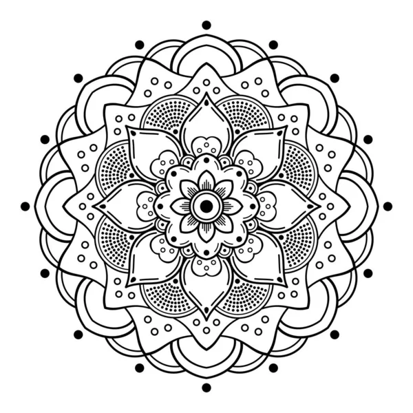 Mandala Blanco Negro Para Colorear Página — Foto de Stock