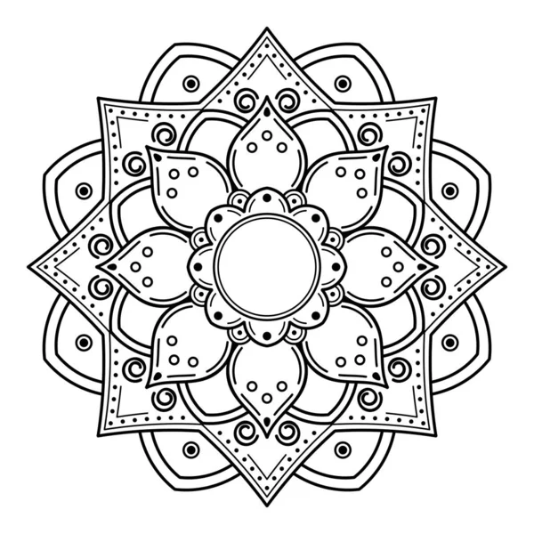 Mandala Noir Blanc Pour Colorier — Photo