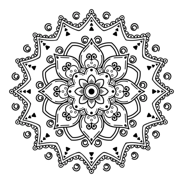 Mandala Noir Blanc Pour Colorier — Photo