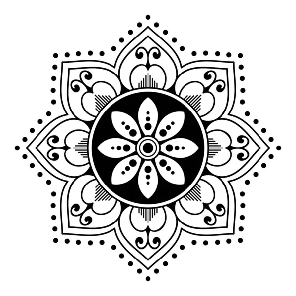 Black and white mandala for coloring page