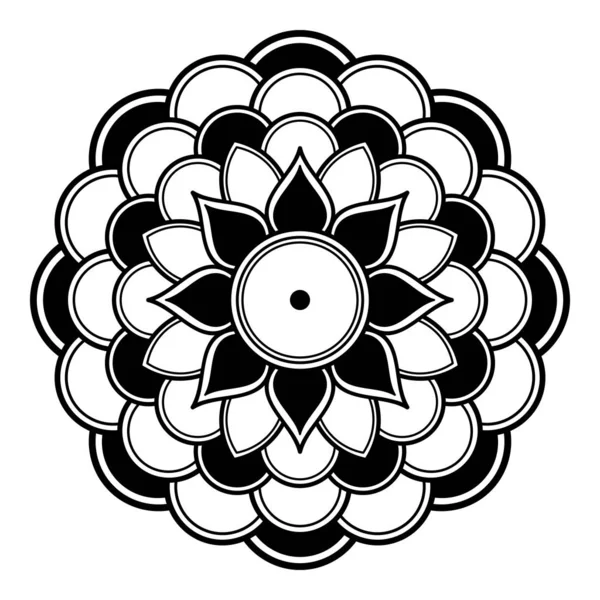 Mandala Blanco Negro Para Colorear Página — Foto de Stock