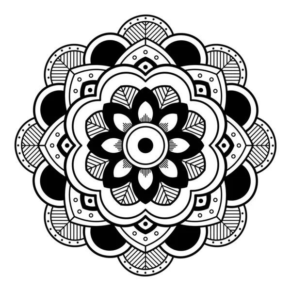 Mandala Noir Blanc Pour Colorier — Photo