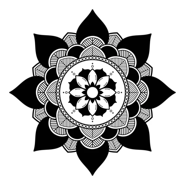 Mandala Alb Negru Pentru Pagina Colorat — Fotografie, imagine de stoc