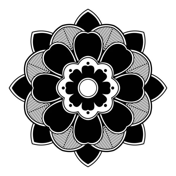 Mandala Blanco Negro Para Colorear Página —  Fotos de Stock