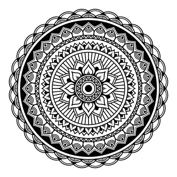 Mandala Blanco Negro Para Colorear Página — Foto de Stock