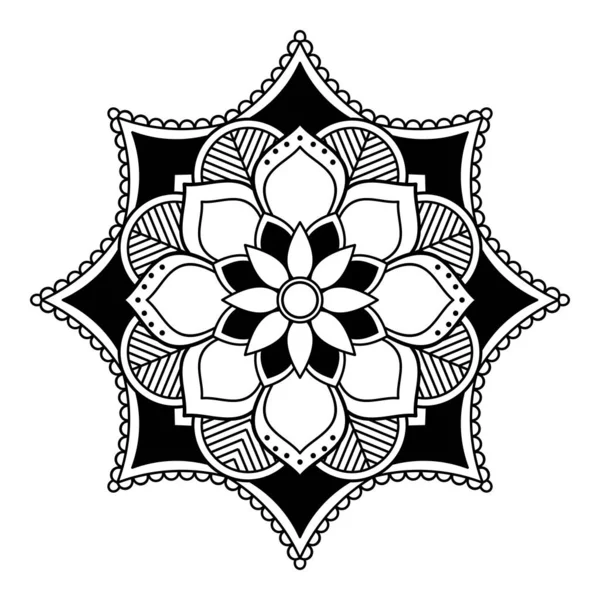 Schwarz Weißes Mandala Zum Ausmalen — Stockfoto
