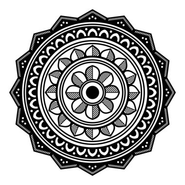 Etnik Mandala Süslemesi. Arapça, Pakistan, Fas, Türkçe, Hindistan, İspanya motifleri