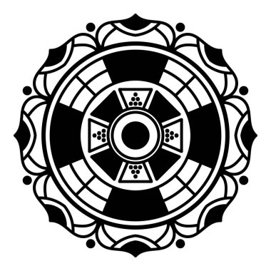 Etnik Mandala Süslemesi. Arapça, Pakistan, Fas, Türkçe, Hindistan, İspanya motifleri