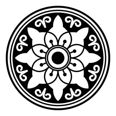 Etnik Mandala Süslemesi. Arapça, Pakistan, Fas, Türkçe, Hindistan, İspanya motifleri