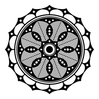 Etnik Mandala Süslemesi. Arapça, Pakistan, Fas, Türkçe, Hindistan, İspanya motifleri