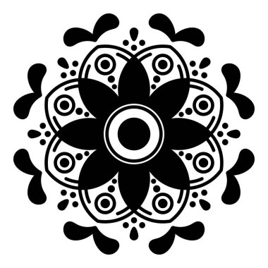 Etnik Mandala Süslemesi. Arapça, Pakistan, Fas, Türkçe, Hindistan, İspanya motifleri