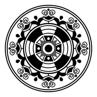 Etnik Mandala Süslemesi. Arapça, Pakistan, Fas, Türkçe, Hindistan, İspanya motifleri